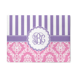 Pink & Purple Damask Area Rug (Personalized)