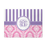 Pink & Purple Damask 5' x 7' Patio Rug (Personalized)