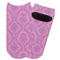 Pink & Purple Damask Adult Ankle Socks - Single Pair - Front and Back