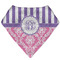 Pink & Purple Damask Bandana Folded Flat