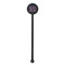 Pink & Purple Damask Black Plastic 5.5" Stir Stick - Round - Single Stick