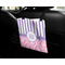 Pink & Purple Damask Car Bag - In Use