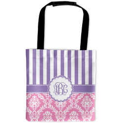 Pink & Purple Damask Auto Back Seat Organizer Bag (Personalized)