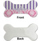 Pink & Purple Damask Ceramic Flat Ornament - Bone Front & Back Single Print (APPROVAL)