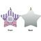 Pink & Purple Damask Ceramic Flat Ornament - Star Front & Back (APPROVAL)