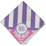 Pink & Purple Damask Cloth Dinner Napkin - Single w/ Monogram