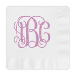 Pink & Purple Damask Embossed Decorative Napkins (Personalized)