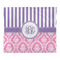 Pink & Purple Damask Comforter - King - Front