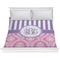 Pink & Purple Damask Comforter (King)