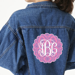 Pink & Purple Damask Large Custom Shape Patch - 2XL (Personalized)