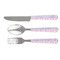 Pink & Purple Damask Cutlery Set - FRONT