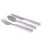 Pink & Purple Damask Cutlery Set - MAIN