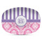 Pink & Purple Damask Microwave & Dishwasher Safe CP Plastic Platter - Main