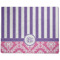 Pink & Purple Damask Dog Food Mat - Large without Bowls