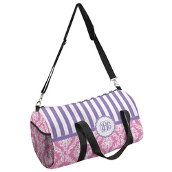 Pink & Purple Damask Duffel Bag - Large (Personalized)