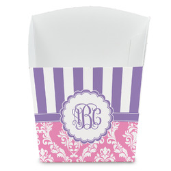 Pink & Purple Damask French Fry Favor Boxes (Personalized)