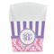 Pink & Purple Damask French Fry Favor Box - Front View