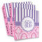 Pink & Purple Damask Full Wrap Binders - PARENT/MAIN