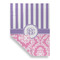 Pink & Purple Damask Garden Flags - Large - Double Sided - FRONT FOLDED