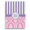 Pink & Purple Damask House Flags - Double Sided - FRONT