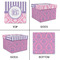 Pink & Purple Damask Gift Boxes with Lid - Canvas Wrapped - Small - Approval