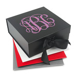 Pink & Purple Damask Gift Box with Magnetic Lid (Personalized)