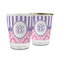 Pink & Purple Damask Glass Shot Glass - PARENT/MAIN