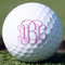 Pink & Purple Damask Golf Ball - Branded - Front