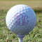 Pink & Purple Damask Golf Ball - Branded - Tee