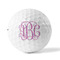 Pink & Purple Damask Golf Balls - Titleist - Set of 12 - FRONT