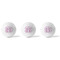 Pink & Purple Damask Golf Balls - Titleist - Set of 3 - APPROVAL