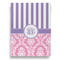 Pink & Purple Damask House Flags - Double Sided - FRONT