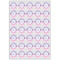 Pink & Purple Damask Icing Circle - XSmall - Set of 35