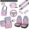 Pink & Purple Damask Interior Car Accessories