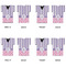 Pink & Purple Damask Jersey Bottle Cooler - Set of 4 - APPROVAL