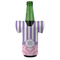 Pink & Purple Damask Jersey Bottle Cooler - Set of 4 - FRONT (on bottle)