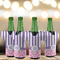 Pink & Purple Damask Jersey Bottle Cooler - Set of 4 - LIFESTYLE