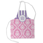 Pink & Purple Damask Kid's Apron - Small (Personalized)