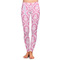 Pink & Purple Damask Ladies Leggings - Front