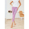 Pink & Purple Damask Ladies Leggings - LIFESTYLE 2