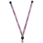 Pink & Purple Damask Lanyard (Personalized)