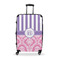 Pink & Purple Damask Large Travel Bag - With Handle