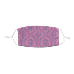 Pink & Purple Damask Kid's Cloth Face Mask - XSmall