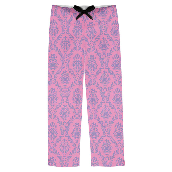 Custom Pink & Purple Damask Mens Pajama Pants