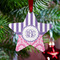 Pink & Purple Damask Metal Star Ornament - Lifestyle