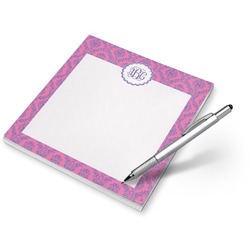 Pink & Purple Damask Notepad (Personalized)