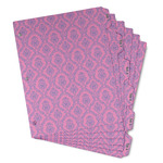 Pink & Purple Damask Binder Tab Divider - Set of 6 (Personalized)