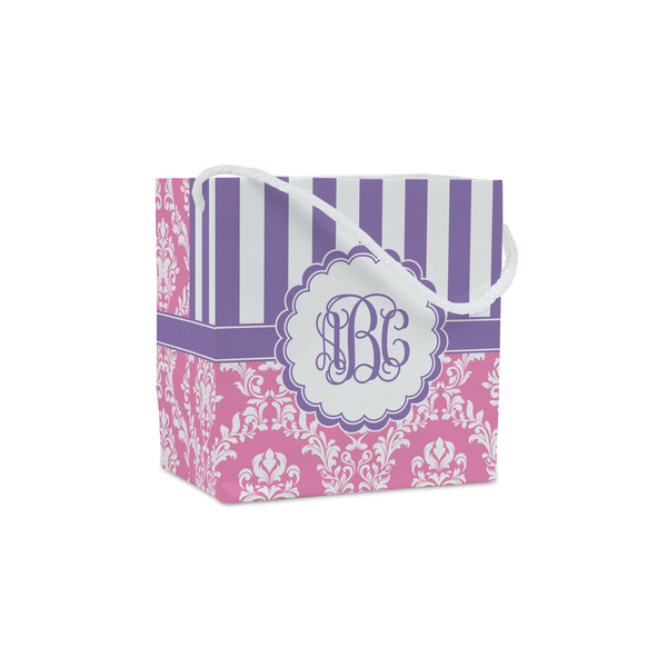 Custom Pink & Purple Damask Party Favor Gift Bags (Personalized)