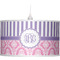 Pink & Purple Damask Pendant Lamp Shade