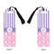 Pink & Purple Damask Plastic Bookmarks - Approval